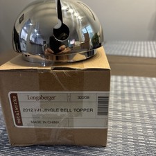 Longaberger Christmas 2012 Holiday Helper Jingle Bell Topper  Silver picture
