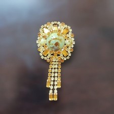 Vintage Brooch Jewelry Pre-owned with Slight Damage, Collectible Accessory picture