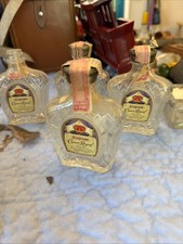 Lot Of 4 Seagram's Crown Royal Canadian Whisky Vintage Mini Airline Bottle EMPTY picture