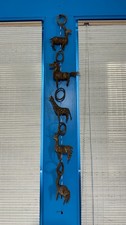 Vintage MCM Woven Straw Animal Mobile Wall Hanging 34