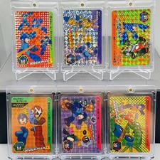 Mega Man Rockman Prism Carddass Set 6 No.43-48 Bandai 1992 Japan Vintage picture