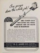 1952 Print Ad Ames Cylinder Gauges with Setting Tool Handle Waltham,MA picture