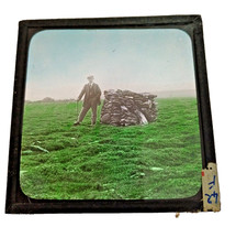 Richard Kearton Glass Lantern Slide St Kilda Cleit Stone Hide 1896 Outer Hebride picture
