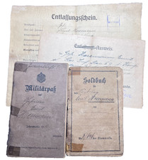 WWI Imperial German Army Military Pass & Soldbuch EMIL HERMANN EK2 RIR69 Somme picture
