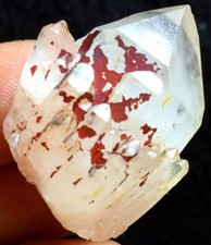 14g RARE Natural Hollandite Star Quartz CRYSTAL Point &Trapiche Hair E731 picture
