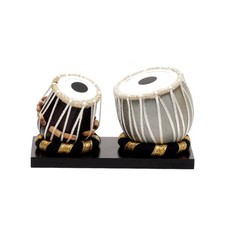 Minicreature Tabla Wooden Musical Instrument Replica Model Decor 10 Inch picture