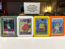 2025 Topps Chrome SpongeBob 25th Anniversary Complete Refractor Set 1-200 picture