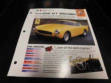 1956-1958 Ferrari GT Boano Spec Sheet Brochure Photo Poster 1957 picture