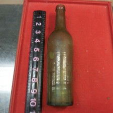 Vintage Green Bottle 9.5  Inch--indented bottom picture