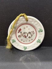 Belleek Classic Joy Plate Ornament picture
