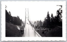 Vintage Black & White Photo Lions Gate Bridge Vancouver 1934 picture