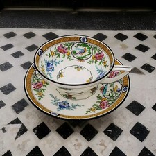 Antique MINTON Hand Painted Teacup And Saucer Birds Asian Style  picture