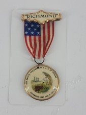 18th Annual Encampment GAR of Richmond, Indiana 1897 Medal Badge picture