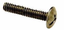 20-Pieces Antique Brass Truss Head Screw 8-32 Thread  X 1-1/4