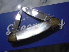 Queen City Genuine Black Pearl Canoe 2 Blade Pocket Knife QC007 3 1/2
