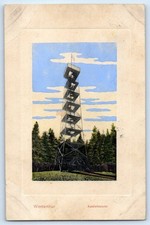 Zurich Switzerland Postcard Winterthur Observation Tower 1919 Antique Posted picture