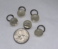 Vintage Mother Of Pearl Lot Of 5 Buttons Stunning 1/2” Tuxedo? picture