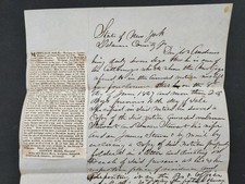 1847 antique MORTGAGE DEED SALE kortright bloomville ny HENRY MORE dec'd  picture