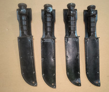 Vintage Knife Genuine USMC #498 + Leather Scabbard Camillus Knife Co USA picture