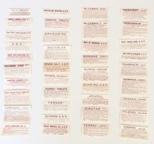 Vintage Pharmacy Apothecary Bottle Labels NOS 1950-60's (Lot of 38 as pictured) picture