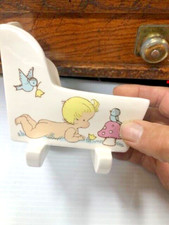1976 Baby Cradle Flower Planter Vintage Wolfpit Enterprises Inc Joan W Anglund picture