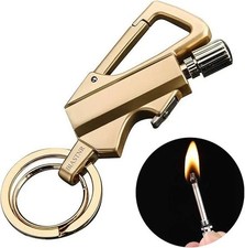 Permanent Match Infinity Lighter w/ Multitool Keychain 2 in 1 Lighter Pipe Metal picture