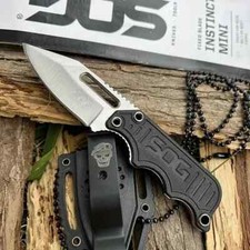 SOG Instinct Mini EDC Full Tang Fixed Blade G10 Knife & Sheath - USA SELLER picture