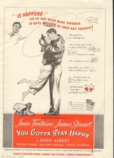 1949 LSB ROMANCE JOAN FONTAINE JAMES STEW EDDIE ALBERT YOUNG PARKER MOVIE 17548 picture