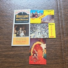 Buena Park California Movieland Wax Museum Brochure 1960's Hollywood Postcards picture