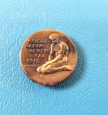 Rare WWI German Prisoner of War Pin Lapel Medal POW Event Day c. 1916 picture