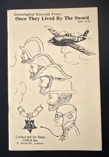 Jeff DeBlanc- USMC MOH Signed Booklet ONCE THEY LIVED BY THE SWORD WWII Ace 9V picture