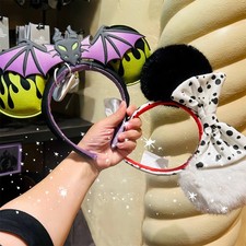 2PCS Disney- Sleeping Beauty Maleficient & Cruella Devil 101 Dalmatians Headband picture