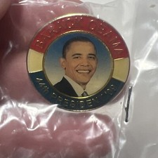 Barack Obama Presidential Campaign Pin 44th President 2009 New Sealed picture