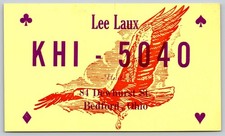Vintage Lee Laux Bedford Ohio KHI-5040 Phone Number Advertising Postcard C9 picture