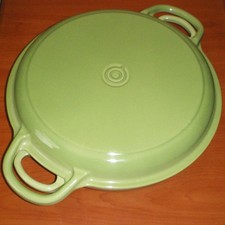 LE CREUSET Enameled Casserole Braiser & Grill Pan Lid 30CM ~ 3.5QT KIWI GREEN picture