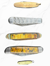 Vintage Antique Pocket Knife Lot 5 Binder Bros Gold-Fill Fob Imperial Celluloid picture