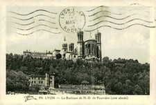 Vtg 1944 Lyon France Postcard WWII Liberation Overprint Stamps Orléans picture