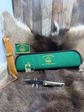 1986 Puma 6397 Hunter's Pal Knife Stag & Leather Sheath Puma Green Pouch - Mint+ picture
