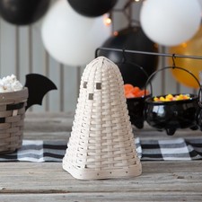 Dresden & Company- LARGE WOVEN  GHOST Basket -Halloween 2026-Longaberger Weavers picture