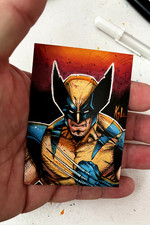 Wolverine Marvel Custom 1/1 Original Art Sketch Card By Artist Jim Kyle Signed picture