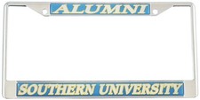 Southern University Alumni Metal License Plate Frame [Silver - Car/Truck] picture