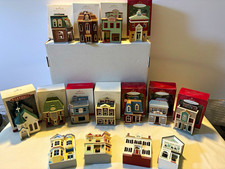 Lot of 15 Vintage Hallmark Keepsake Christmas Village Ornaments, Boxed. picture