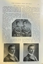 1902 Ray and Roy Burgess The Burgess Twins Auburn New York illustrated picture