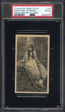 1903 T116 Allen Tobacco Telonette Cigars #127 Indian Girl w/ Braids (PSA 4 VGEX) picture
