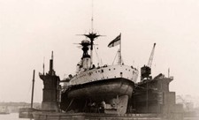 Resolution In A Floating Dock At Devonport England 1920 Old Photo picture