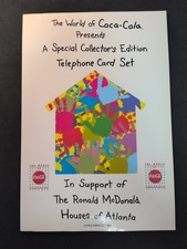 Coca-Cola, Collectors, Edition, Phone Card Set Ronald Mcdonald House Of Atlanta picture