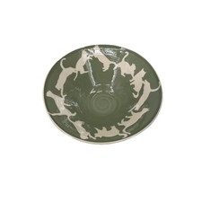 Vaughan L. Smith Westcote Bell Pottery Bowl Cat Silhouette Green Cream picture