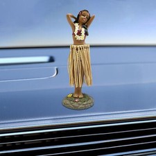 Hawaiian Dashboard Doll Dancer Decorations Mini Hawaiian Dancing Girl Posing picture