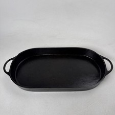 VTG BSR Birmingham Stove Range 3052D Cast Iron Oval Fish Chicken Fryer Pan READ picture