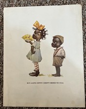 AMERICANA FOLK ART PRINT VINTAGE  13' X 17' 